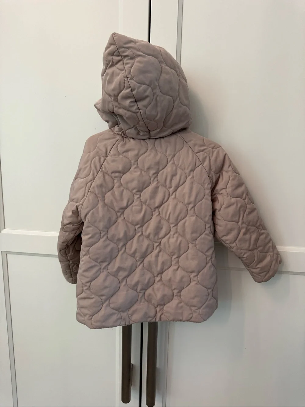 Patagonia Kids Quilted Hooded Puffer Jacket - Light Taupe Pink